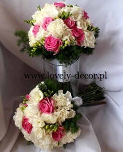 bukiet ślubny z kwiatów mieszanych (1)